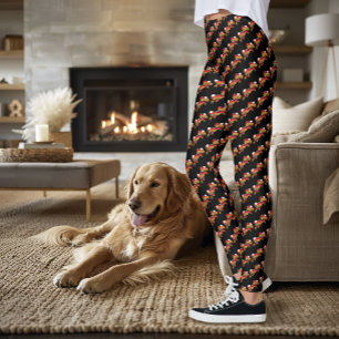 Mum Dad Red Hearts Tattoo Leggings