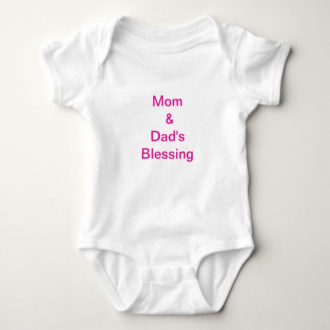 "Mum & Dad’s Blessing" Baby Romper Baby Bodysuit (Front)
