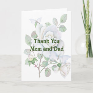 Mum & Dad Thank You Card for Helping with Wedding