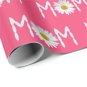 Mum Daisy flower and petals Wrapping Paper