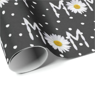 Mum Daisy On Polka Dots Wrapping Paper