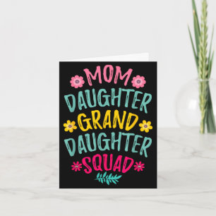 Mum daughter granddaughter squad matching mother's card