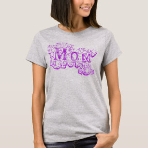Mum decorative purple text t-shirt