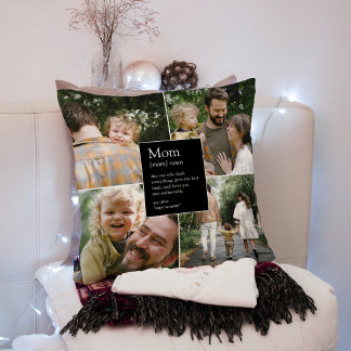 Mum Definition Funny & Heartfelt Family Photo Cushion