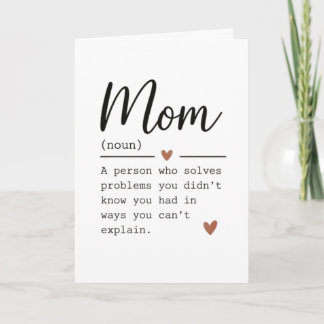 Mum Definition Funny Quote Card