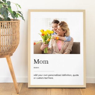 Mum Definition Mothers Day Custom Photo Poster