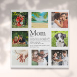 Mum Definition Quote Mothers Day Photo Collage Faux Canvas Print<br><div class="desc">Personalise with your her 8 favourite photos and personalised text for your special Mum, Mum or Mama to create a unique gift for Mother's day, birthdays, Christmas, baby showers, or any day you want to show how much she means to you. Show her how amazing she is every day. Designed...</div>