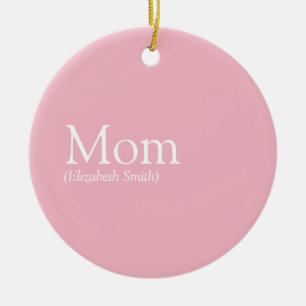 Mum Definition Quote Pink Ceramic Tree Decoration
