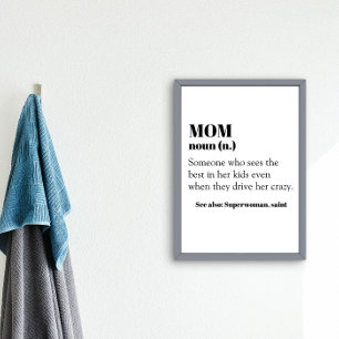 Mum Definition Word Noun Gift Mother's Day Poster