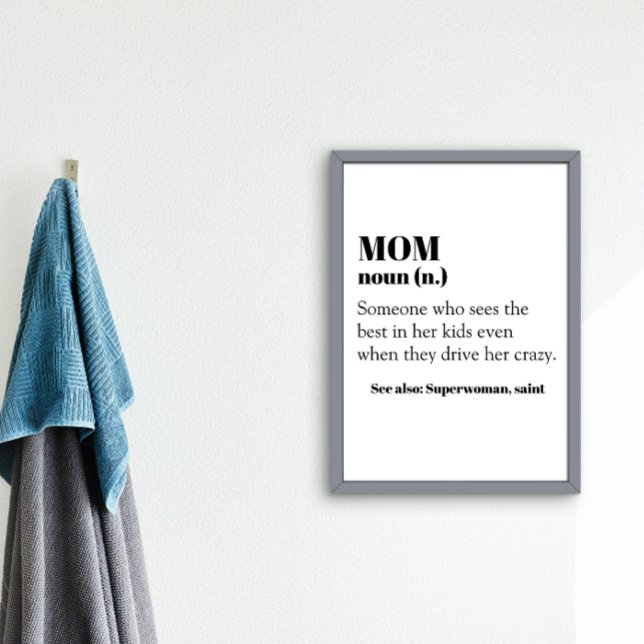 Mum Definition Word Noun Gift Mother's Day  Poster (Creator Uploaded)