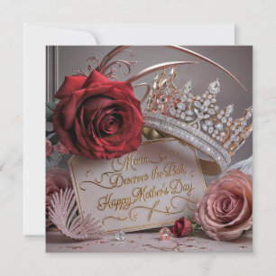 Mum Deserves the Best: Happy Mother's Day Holiday Card