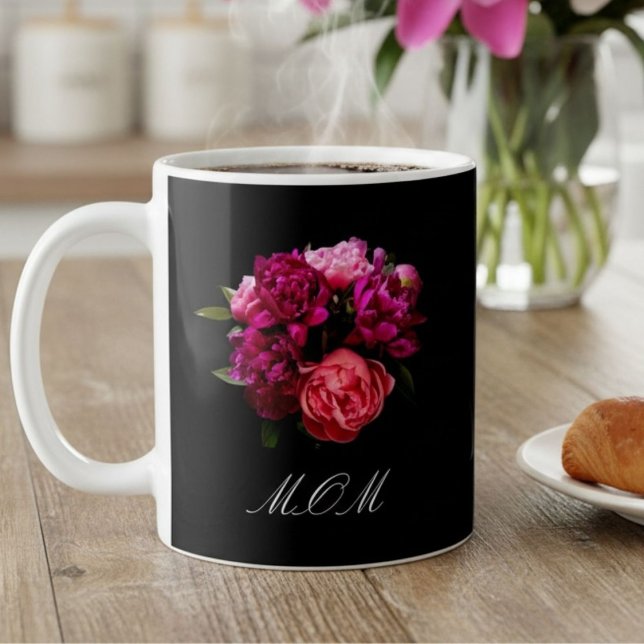 Mum Dramatic Pink And Purple Peonies  Coffee Mug (Creator Uploaded)