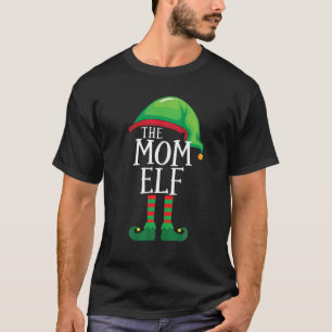 Mum Elf Matching Family Group Pajama Christmas T-Shirt
