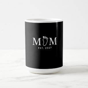 Mum Est. 2027 Baby Footprint New Mum Gift Coffee Mug
