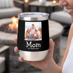 Mum Est Saying White Fun Whimsical Font Photo