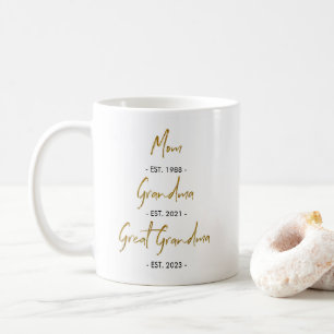 Mum Est. to Grandma Est. to Great Grandma Coffee M Mug