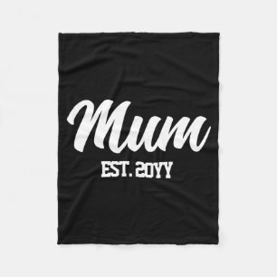 Mum est year gift for new mom t shirt fleece blanket