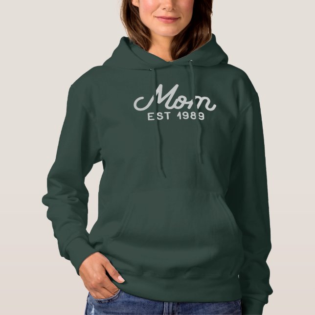Mum Established 1989 Mothers Day  Hoodie (Front)