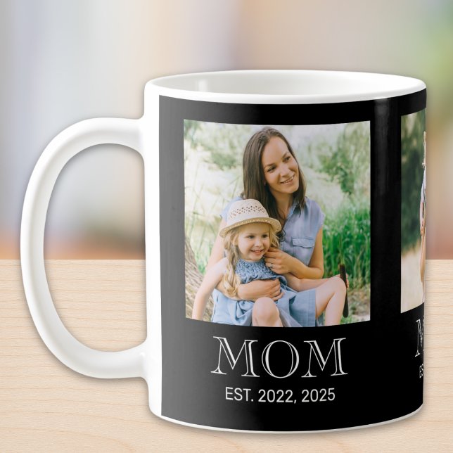 Mum Established 3 Photo Black  Coffee Mug (Creator Uploaded)