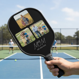 Mum Established Black Script 3 Photo Pickleball Paddle