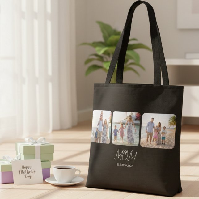 Mum Established Black Script 3 Photo  Tote Bag (Creator Uploaded)