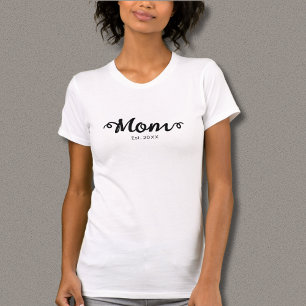 Mum Established Black Script T-Shirt