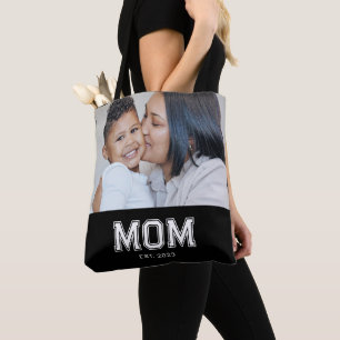 Mum Established Bold Black Photo Tote Bag