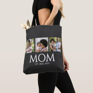 Mum Established Caps Black 3 Photo Tote Bag