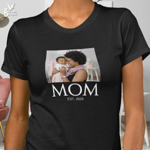 Mum Established Caps Photo T-Shirt