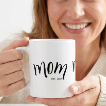 Mum Established Cute Stylish Custom Year 