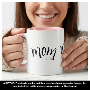 Mum Established Cute Stylish Custom Year  Mug