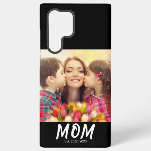 Mum Established Elegant Bold Font Black Photo Samsung Galaxy Case