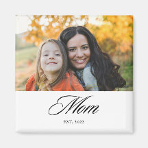 Mum Established Elegant Script Photo Gift