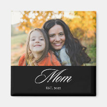 Mum Established Elegant Script Photo Mother's Day