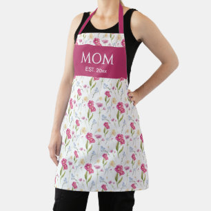 Mum Established Floral Wildflower Apron