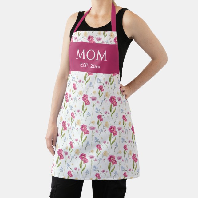 Mum Established Floral Wildflower  Apron (Insitu)