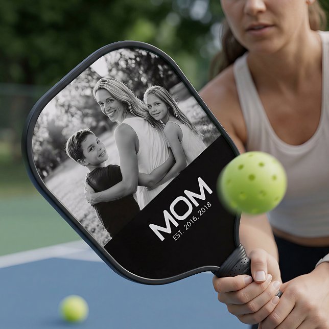 Mum Established Fun Bold Photo  Pickleball Paddle (Creator Uploaded)