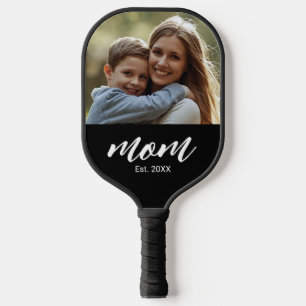 Mum Established Fun Script Photo Pickleball Paddle