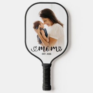 Mum Established Fun Script Photo Pickleball Paddle