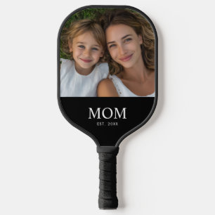 Mum Established Fun Script Photo Pickleball Paddle