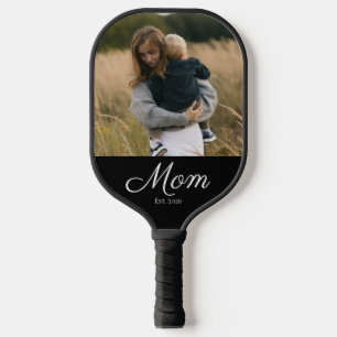 Mum Established Fun Script Photo Pickleball Paddle
