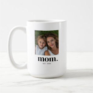 Mum Established Modern Black 2 Photo Coffee Mug