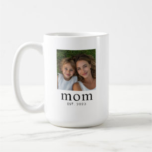 Mum Established Modern Black 2 Photo Coffee Mug