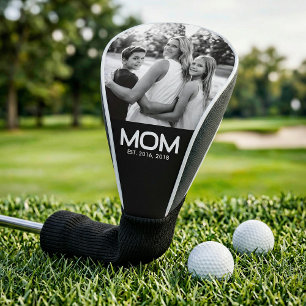 Mum Established Modern Bold Photo Golf Head Cover