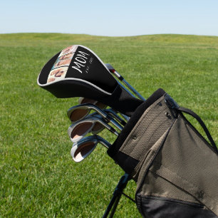 Mum Established Modern Bold Script Black 3 Photo Golf Head Cover