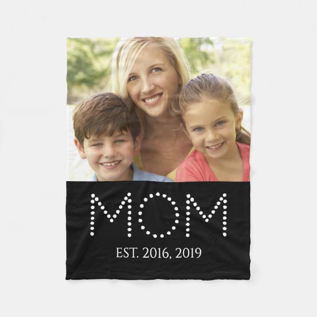 Mum Established Modern Photo Fleece Blanket (Front)
