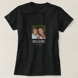 Mum Established Modern Photo  T-Shirt