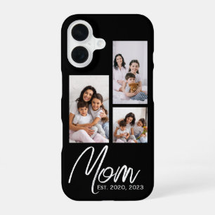 Mum Established Modern Script Black 3 Photo Case