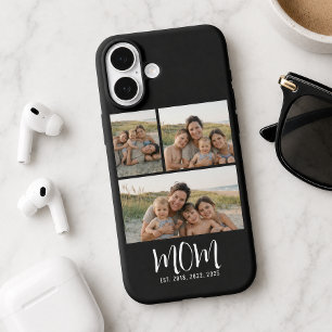 Mum Established Modern Script Black 3 Photo iPhone 16 Case