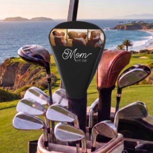 Mum Established Modern Script Black 3 Photo Golf Head Cover